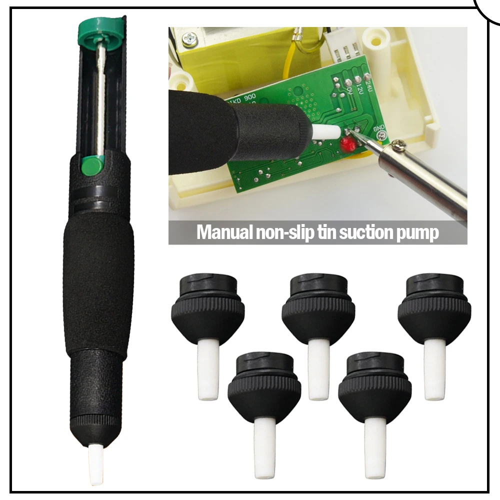 

Plastic Powerful Desoldering Suction Tin Soldering Iron Desolder Gun Soldering Sucker Pen Removal Hand Welding Tools
