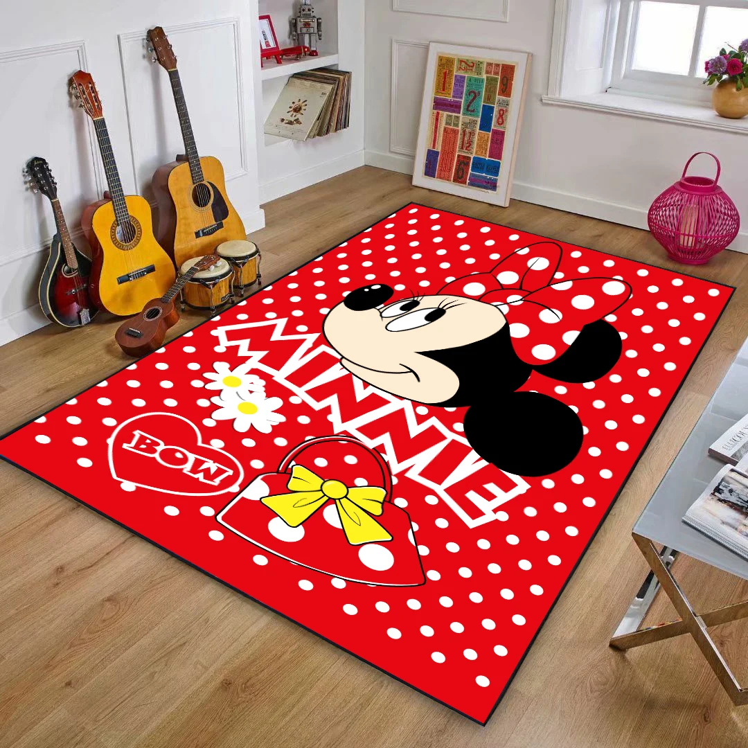 Disney Cartoon Mickey Minnie Mat Baby Children Carpet Rugs Baby Nap Mat Boys and Girls Sheet Living Room Playmat