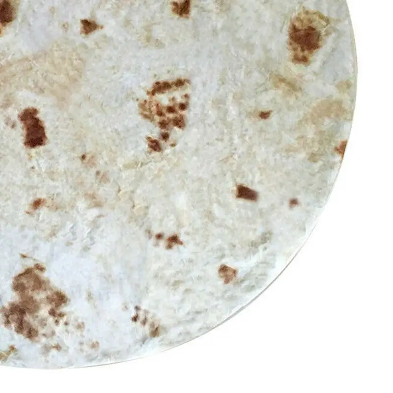 

60" Burrito-Printing Blanket Flour Round Tortilla-Pattern Towel For Adults Kids