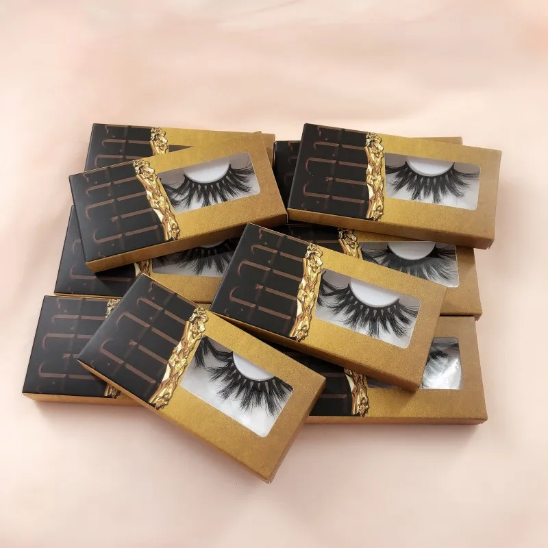 10 леденцов ресницы ручной работы длинные 25 мм 3D норковые шоколадная коробка