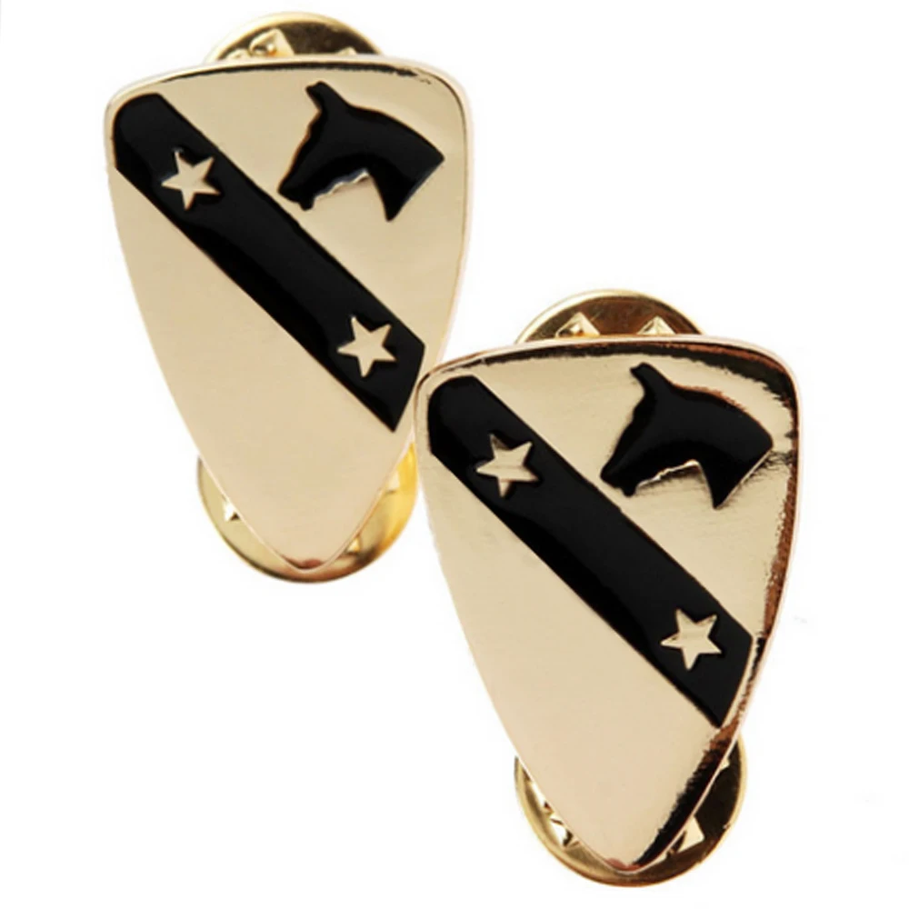 

Пара армии США 1-й кавалерийский дивизион команда лошадь брошка на лацканы INSIGNIA значок PIN