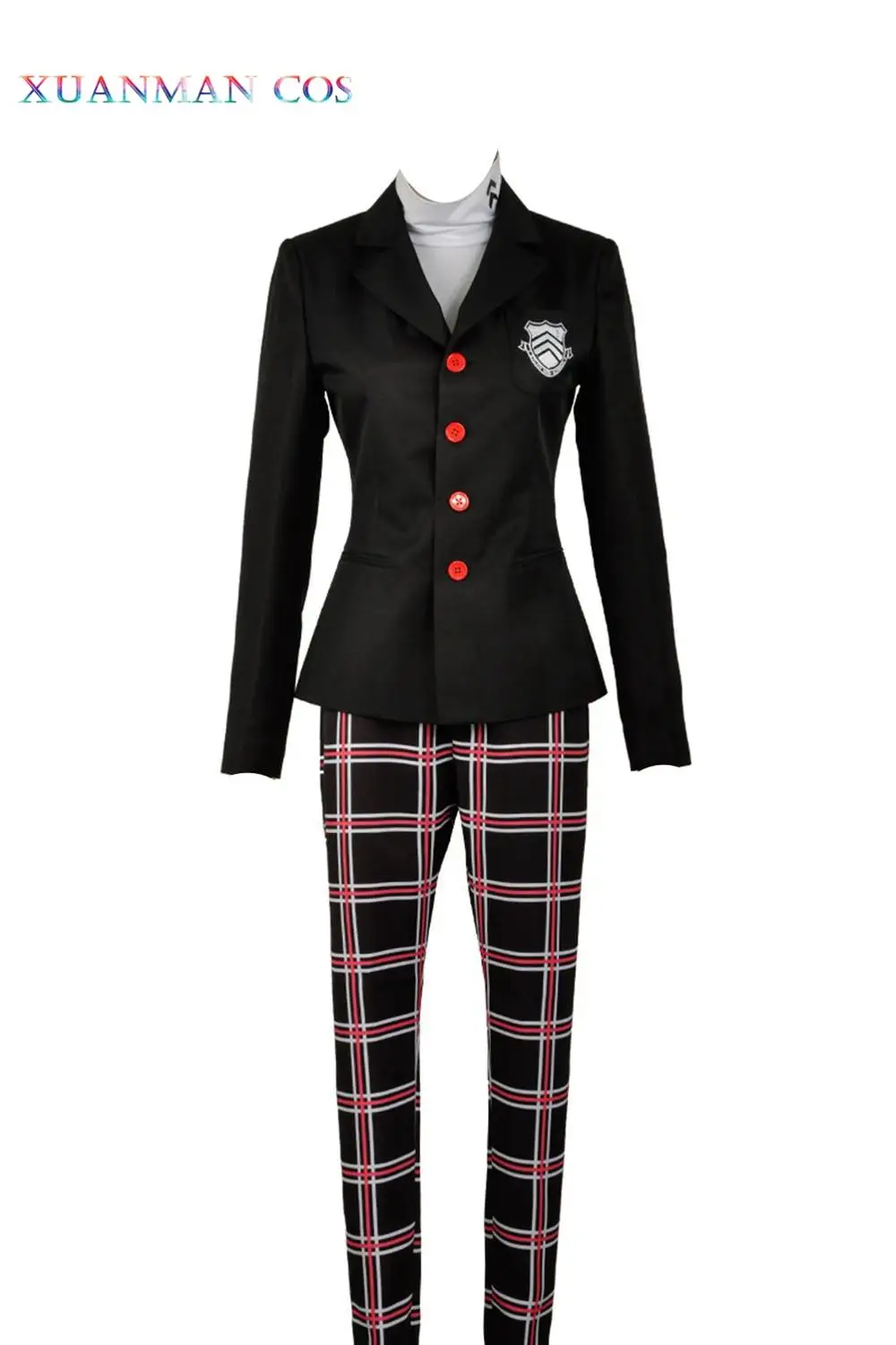 Мужской костюм для косплея Persona 5 Hero Joker черная куртка рубашка с высоким