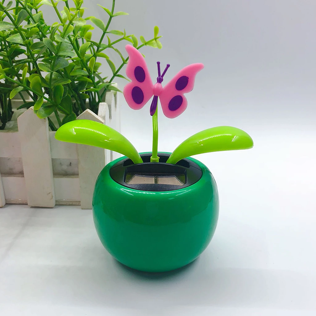 

Car Ornament Solar Power Toy Swing Dancing Flower Pot Decor Home Office Ornament Kids Gifts