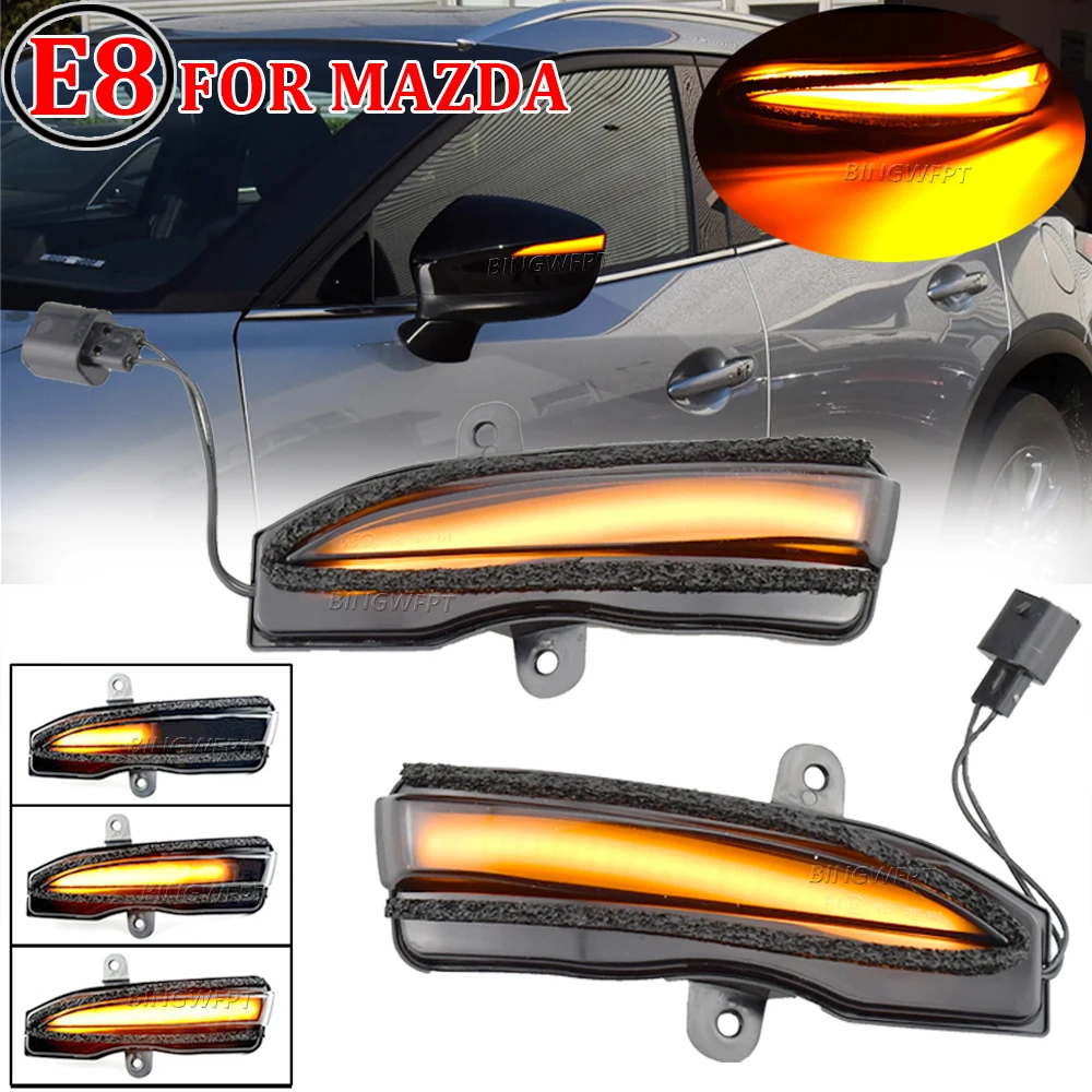 

Автомобильные аксессуары для Mazda CX-3 CX3 2016-2018 CX-4 CX4 CX-5 CX5, Динамический светодиодный указатель поворосветильник, маркер бокового зеркала