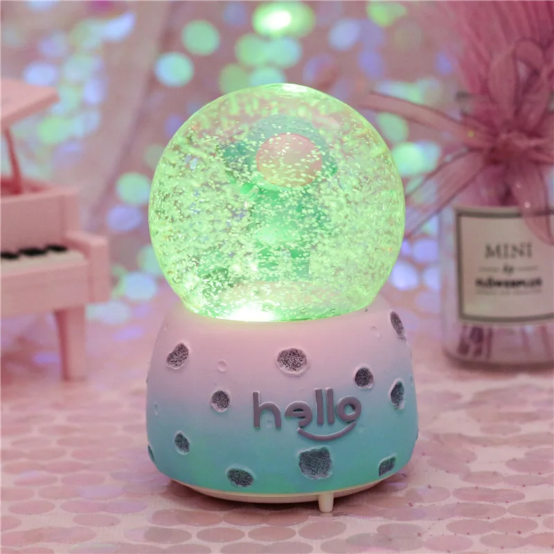 Космическая Звезда астронавт Снежный шар музыкальная шкатулка светильник