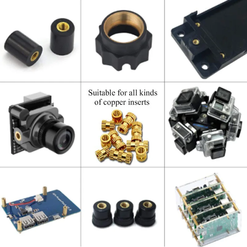 M2 M3 M4 M5 Женская резьба накатанная латунная Резьбовая вставка гайка для 3D печати