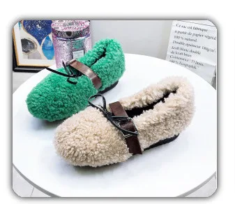 [DEAT] Round Toe Fur Spliced Personality Casual Velvet Shoes Women Short Snow Boots New Spring Autumn Fashion Tide 10E216