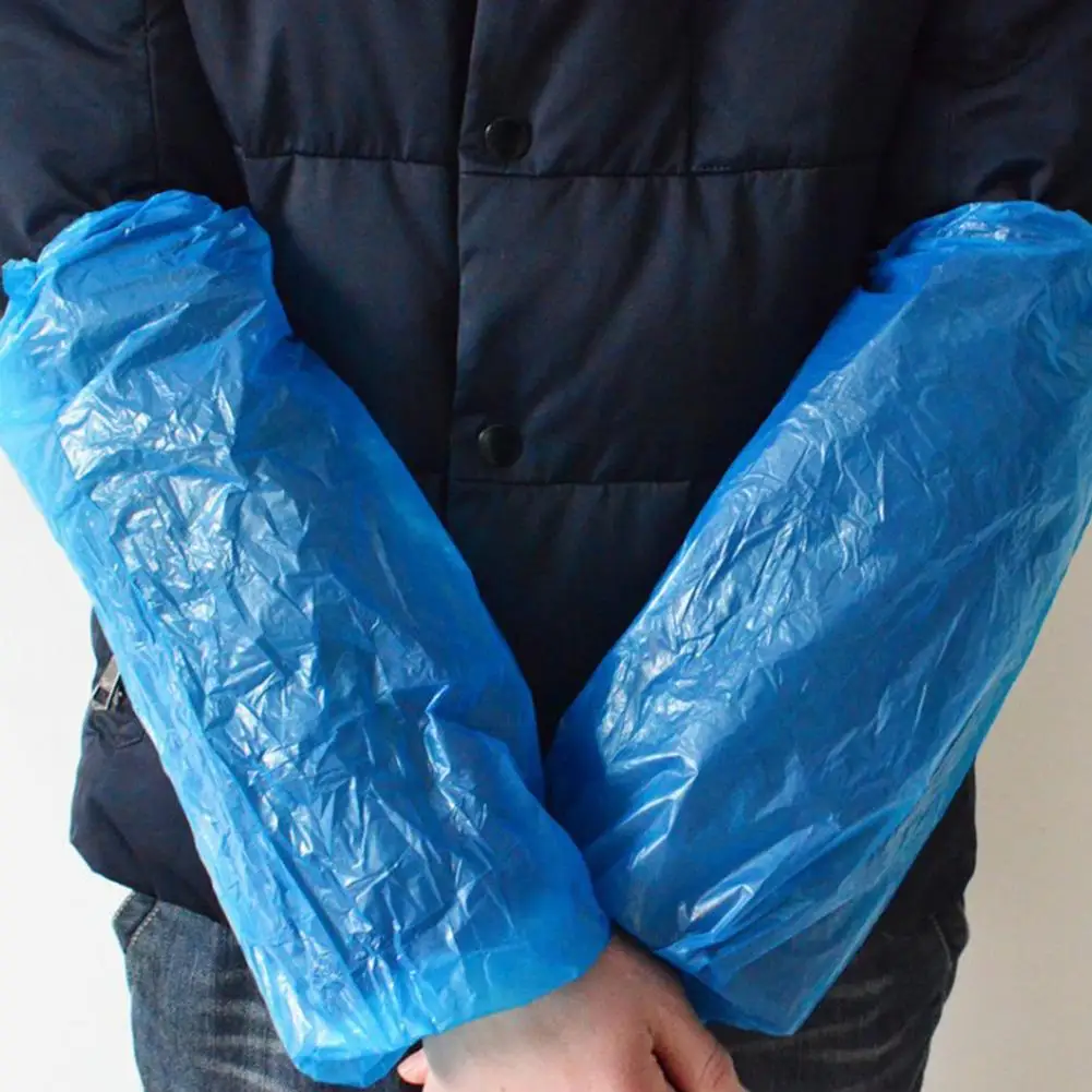 

100 Pcs/Pack Disposable Oversleeve Waterproof Dustproof Arm Covers Elastic Band Antifouling Protector Household Clean Kitchen