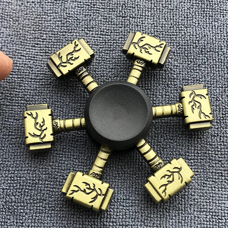 Бронзовое кольцо для игры в покер металлический Спиннер Thor Hammer Tri Spinner взрослых