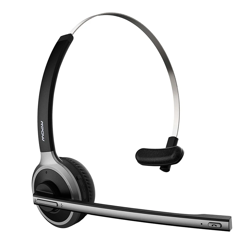 1Pack Black Headset Mpow M5 Bluetooth 4,1 гарнитура Беспроводные наушники с шумоподавлением с кристально чистым микрофоном для водителя грузовика/водителя - Цвет: 1Pack Black Headset