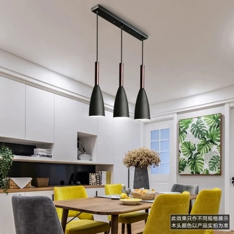 Современные светодиодные подвесные светильники для столовой тройной подвесной