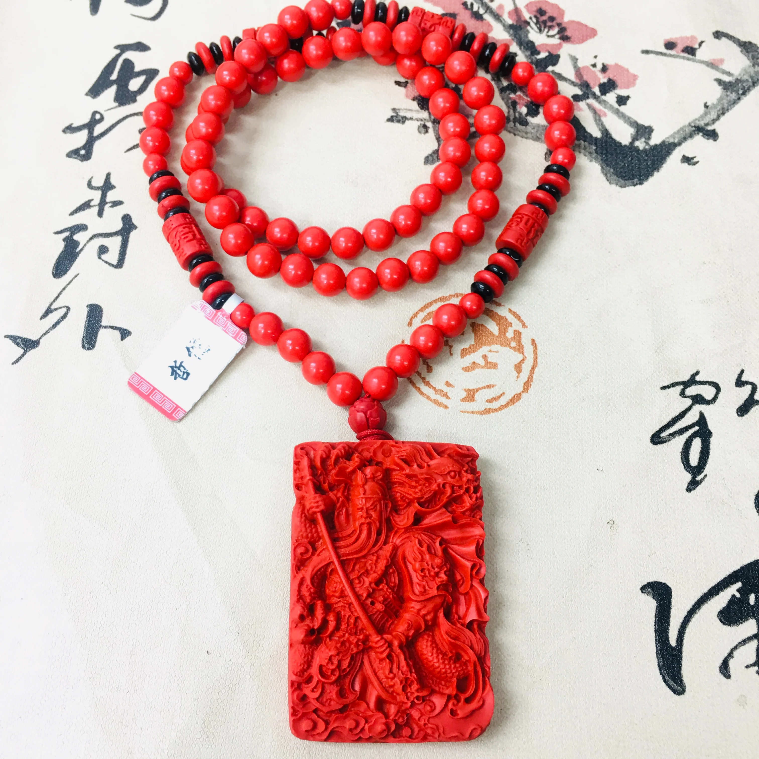 Ювелирные изделия Zheru искусственная резьба ретро кулон Гуань Гонг с кулоном из