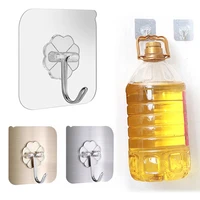 1020 pcs hooks transparent strong self adhesive door wall hangers hooks suction heavy load rack cup sucker for kitchen bathroom