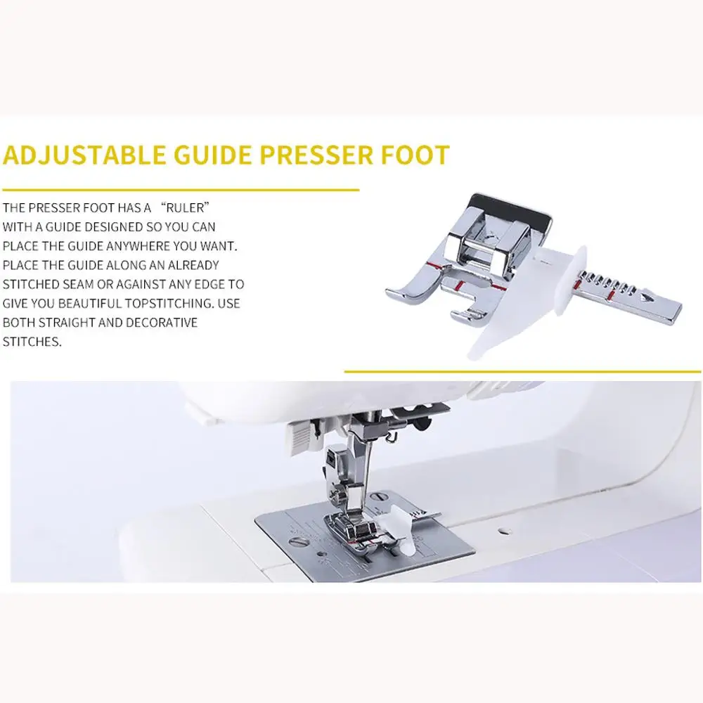 Набор ножей для рулонной отделки 9PCS Domestic Sewing Machine Foot Presser Rolled Hem Feet Set for Singer Brother Low Shank Adapter Accessories QE on.