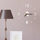 3D настенные часы дизайн настенные часы-наклейка акриловые зеркальные часы наклейки Декор для гостиной декоративные часы для дома на стену