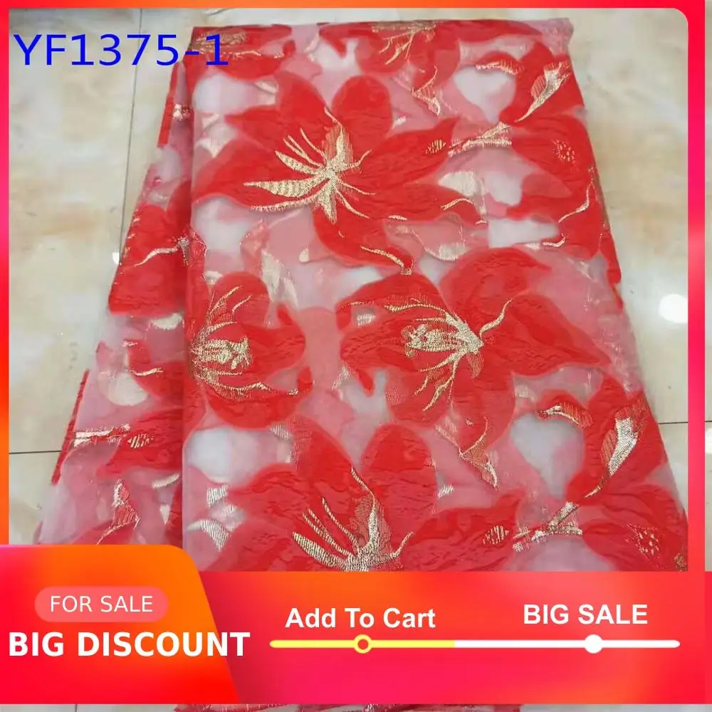 Новейший красный цвет Африканский новый стиль Французский цветок вышитый