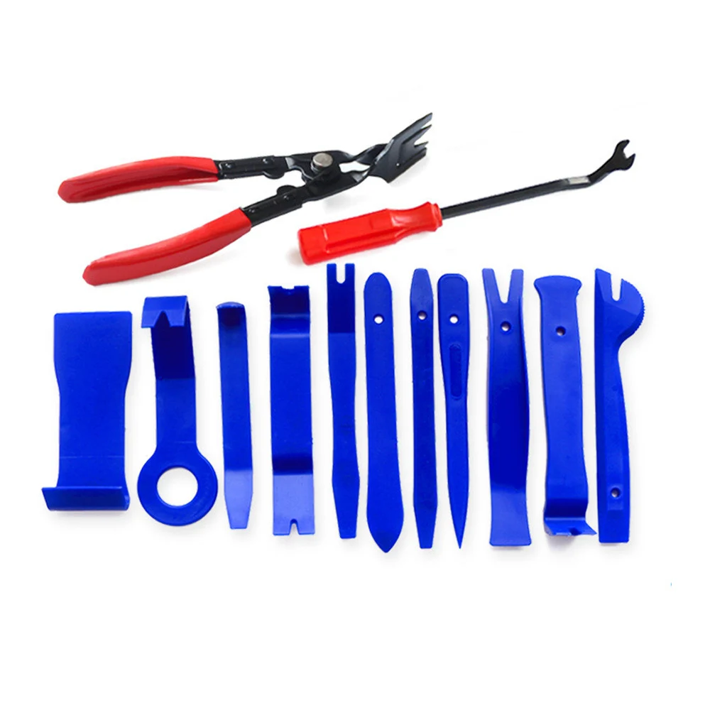 

11Pcs Auto Car Stereo Trim Dashboard Interior Door Clip Panel Remover Pry Opening Tool Kit Screwdriver Hand Repair Tool Home Use