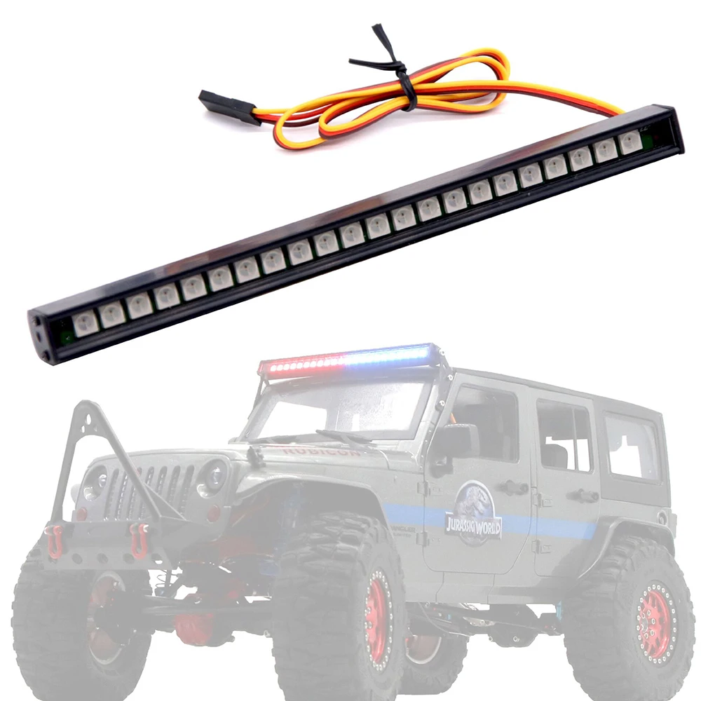 Flashing Light Bar Bright Roof Led Light Strap For 1/10 1:10 Trx4 Defender Axial Scx10 90046 Rc Car