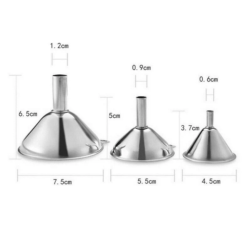 3 шт./компл. Нержавеющая сталь воронка масляного воды специи винная фляга воронки