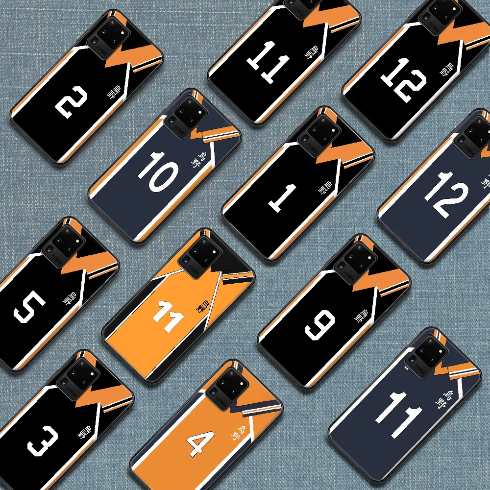 Haikyuu Karasuno Джерси Shoyo Hinata чехол для телефона Samsung Galaxy Note S 8 9 10 20 Plus E Lite Uitra черный