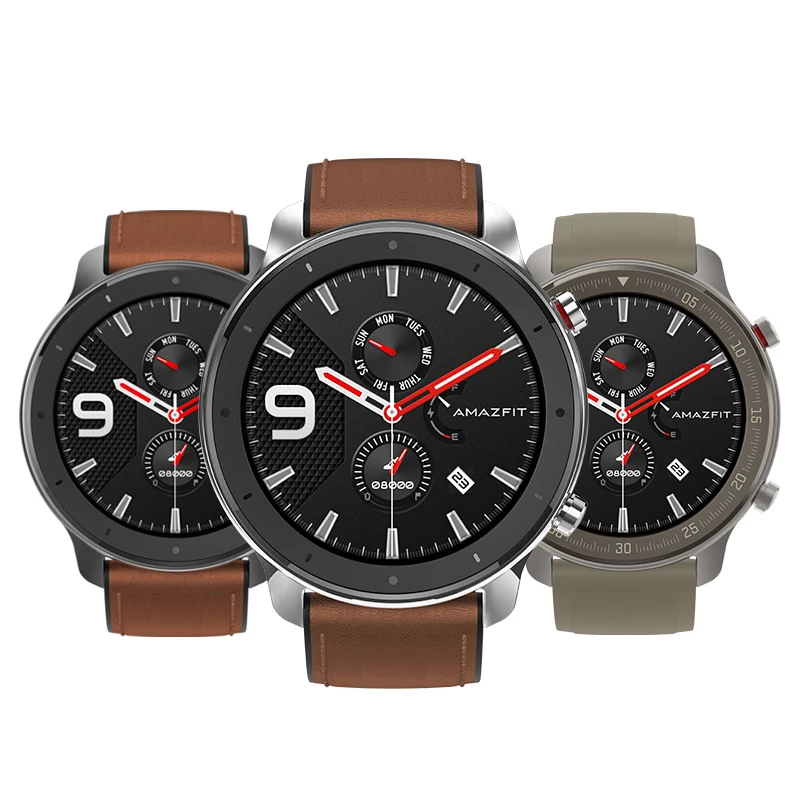Глобальная версия, Новые смарт-часы Amazfit GTR 47 мм, 5ATM, умные часы, 12 дней, батарея, управление музыкой для Android IOS