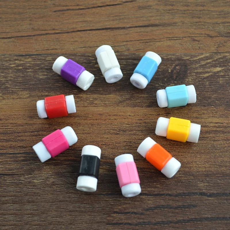10 шт./лот USB кабель протектор для наушников провод шнур Защита Чехол зарядного