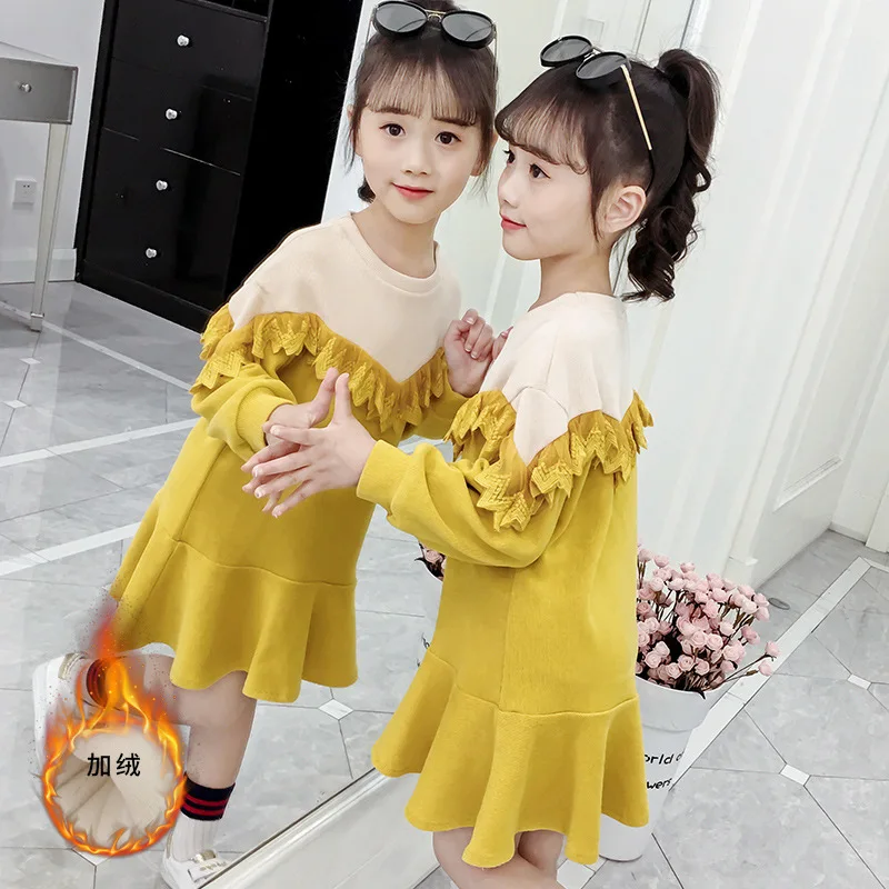 Детская юбка принцессы для девочек бархатное кружевное платье от 3 до 14 лет