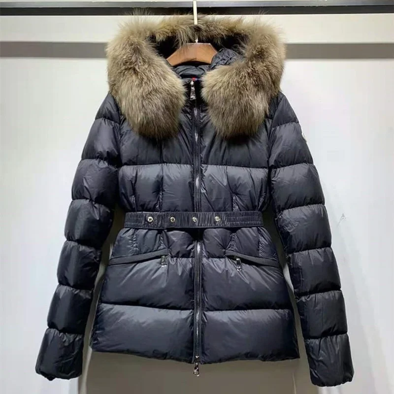 

2021 New Style Women Coat Goose Duck Down Outwear Luxury Fox Fur Women Jacket and Winter Down Coat 2021 Fur Collar Jacket