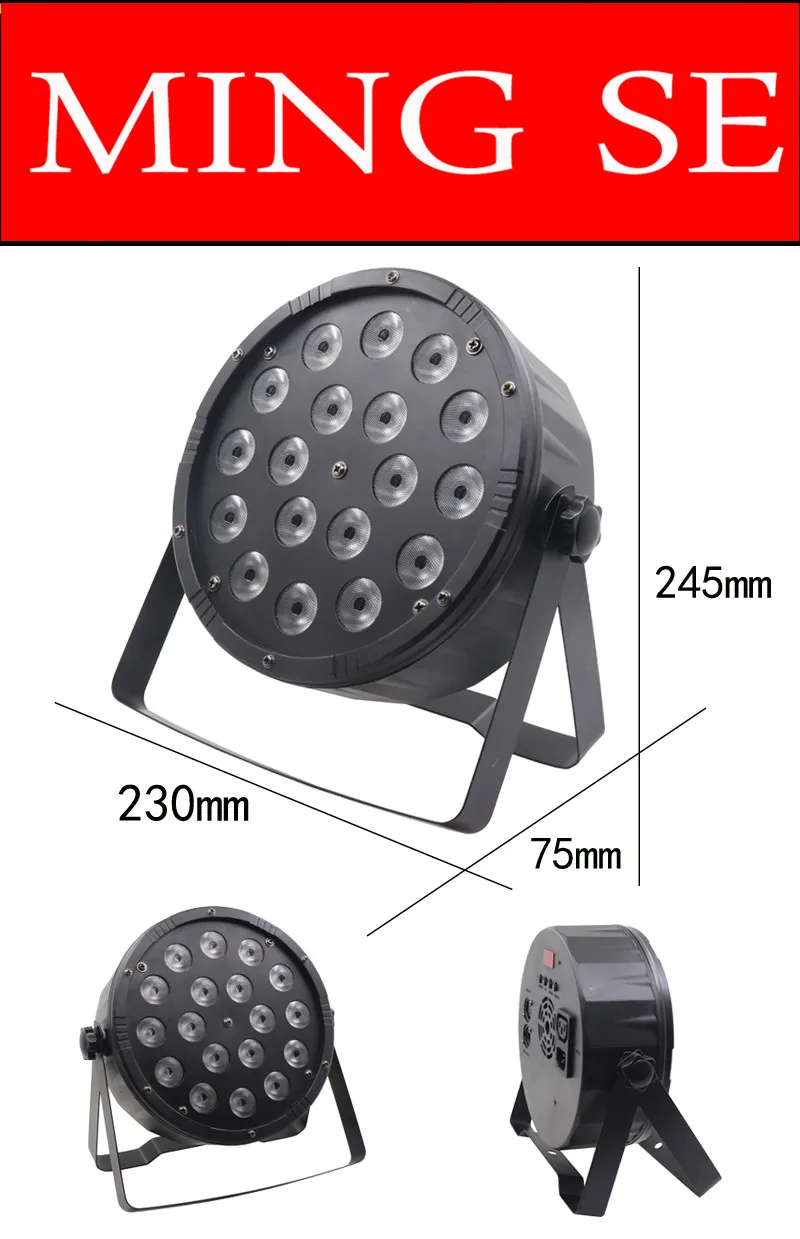 2 шт./лот, 18x10 Вт, плоский светодиодный прожектор, 18*10 Вт, RGBW, 4в1, Par, DMX512, управление, дискотека, профессиональное оборудование для сцены, DJ