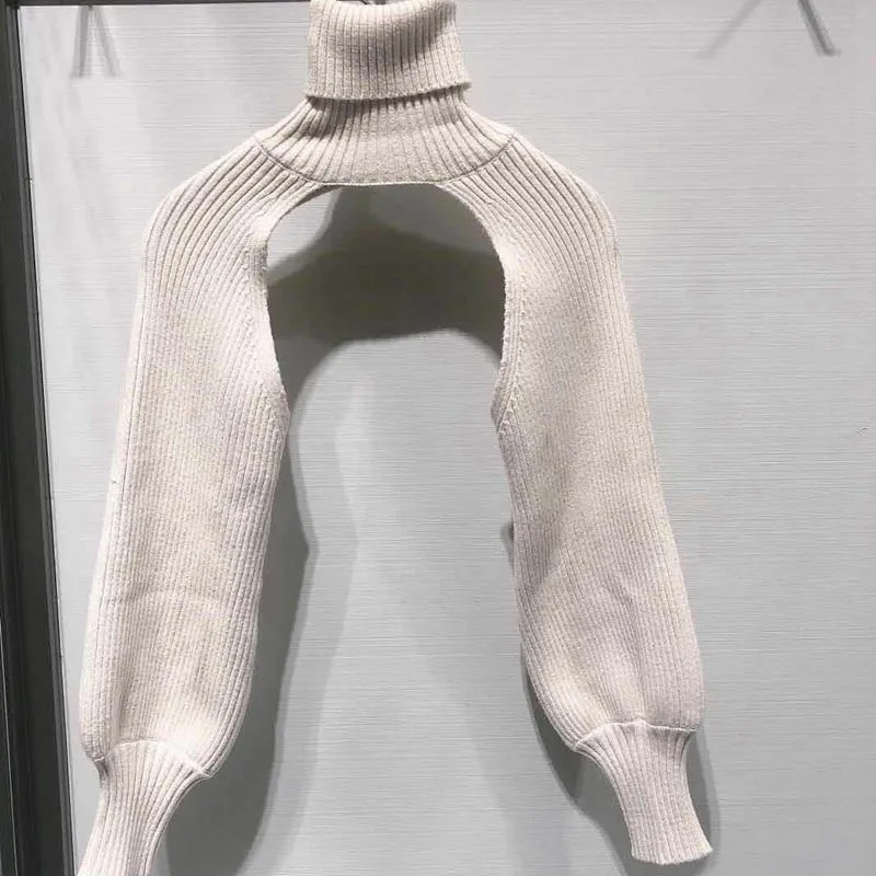 

Women Turtleneck Long Sleeve Knitting Sweater Casual Femme Chic Design Pullover High Street Lady Tops