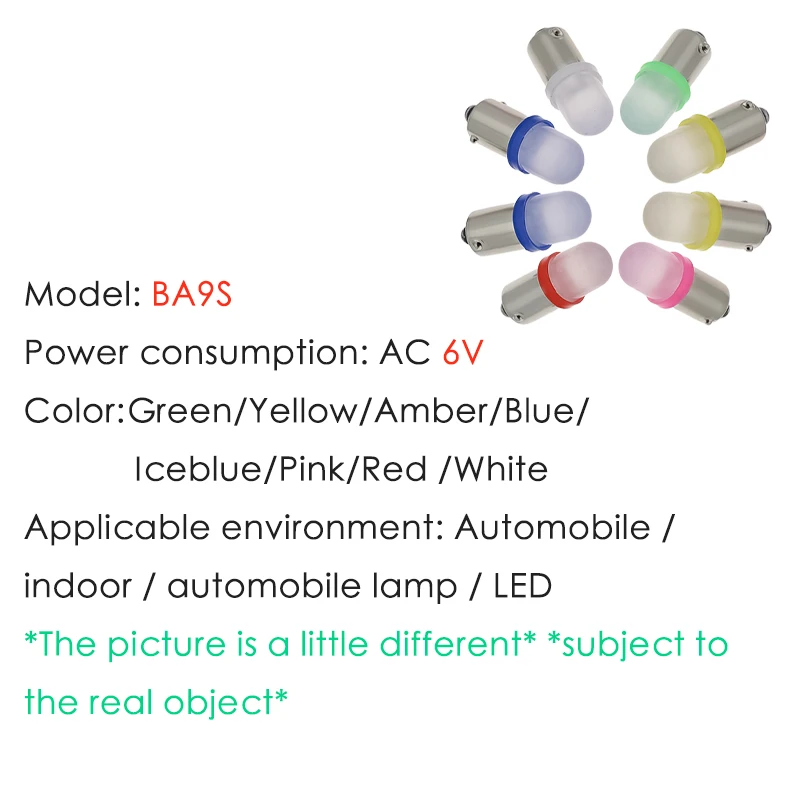 100 штук BA9S T4W #44 #47 Основание с матовым объективом. Различные цвета доступны. Без полярности AC DC 6V 6.3V Led-лампы для игрового автомата Pinball Machine