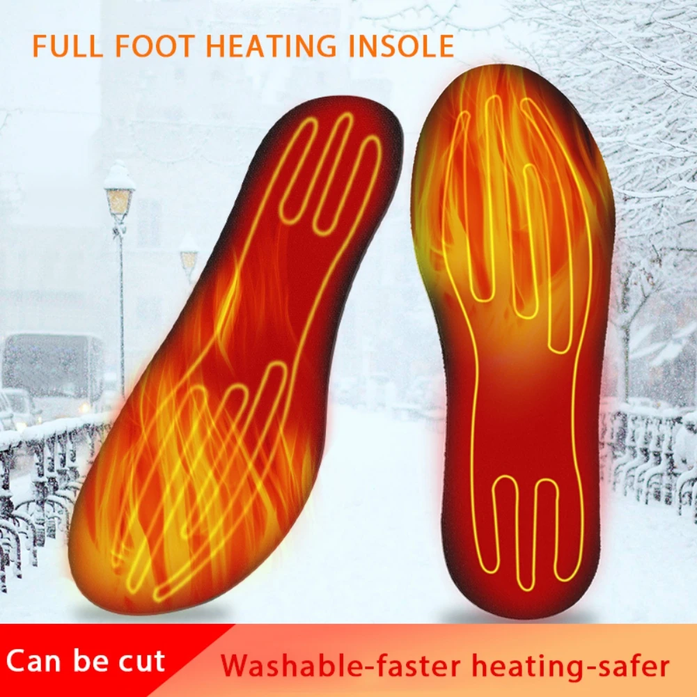 

USB Heated Insole Foot Warm Insole Washable Winter Electric Insole