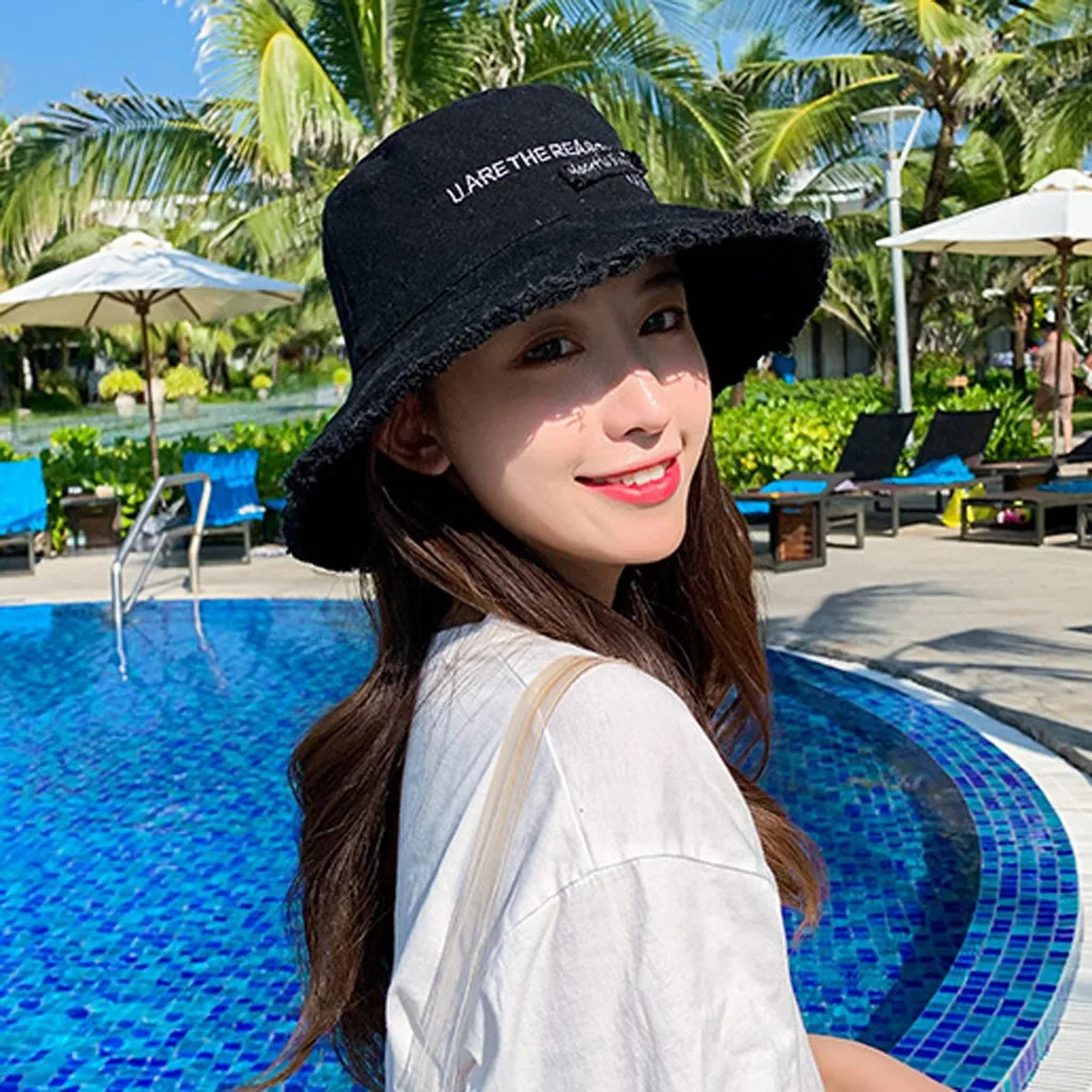 Панама пляжная Складная для женщин и мужчин хлопковая шляпа от солнца рыбалки