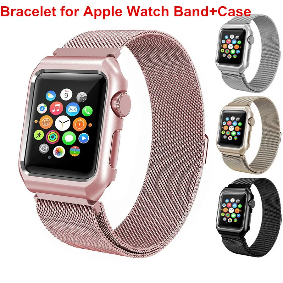 Миланская петля для Apple Watch, группа 4, 44 мм, ремешок для браслета, ремешок для Apple Watch, полосы 42 мм, 38 мм, серия 4321, металлическая сталь