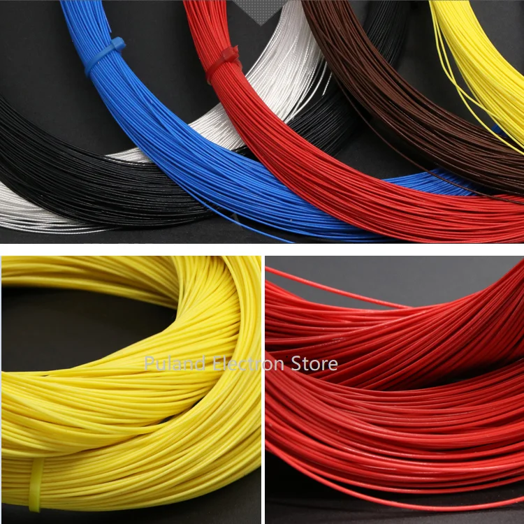 

PTFE Silver Plated Wire OD 0.68 0.8 0.88 1 1.1 1.2 mm Insulated High Temperature Electron Cable DIY Headphone Singal Copper Line