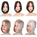 Новое поступление, Синтетические длинные волосы AILIADE, челки с зажимом спереди для наращивания, натуральный шиньон, коричневая блондинка для женщин на каждый деньвечерние