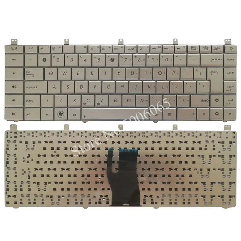 

US laptop keyboard FOR ASUS N45 N45E N45S N45Vm N45-2 N45SF N45Sl N45SJ Silver English notbook