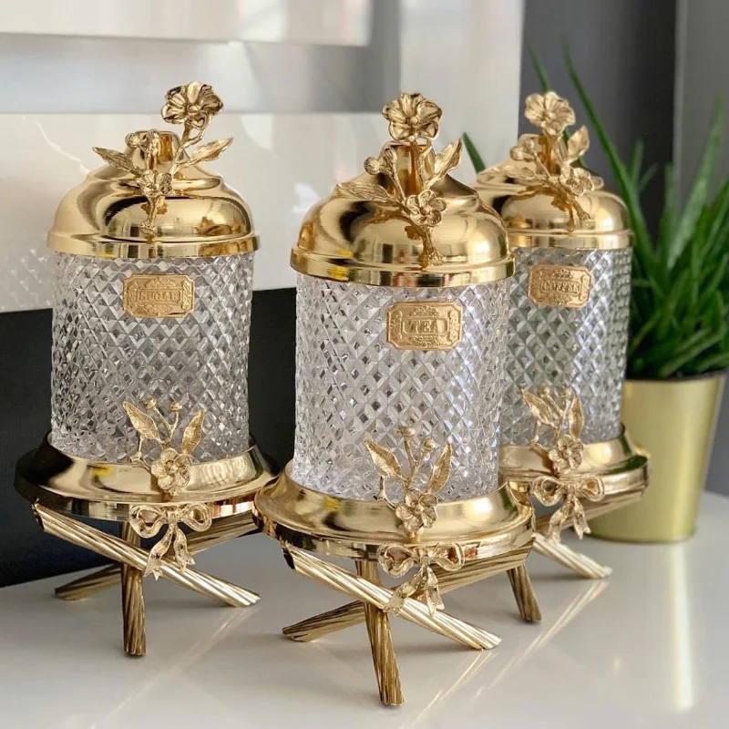 

Spice Set Jar Set Crystal Durable Glass Handwork Kitchen And Table Accessory Gift Products 5 Star Plating Quality Sturdy And Sty
