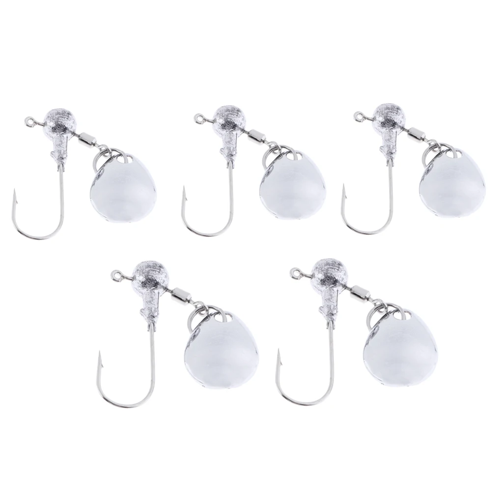 5 шт. джиг головная Мягкая приманка черви рыболовная колючие крючки DIY для соленой