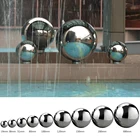 Блестящий шар из нержавеющей стали, 19-300 мм, зеркальный полый шар для украшения дома и сада