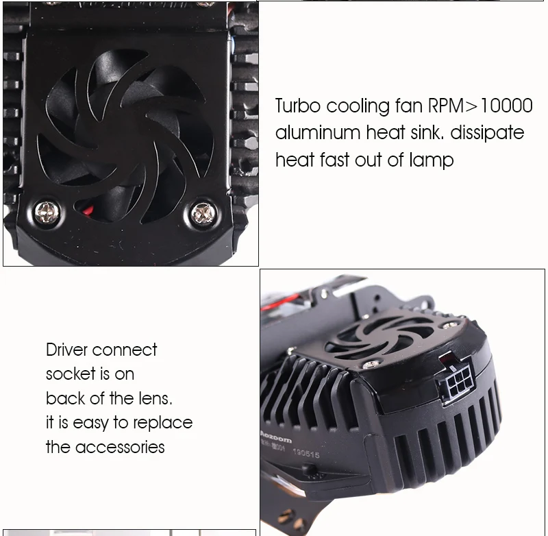 SANVI 2pcs A3 40W 5500K Авто би светодиодный проектор Объектив фара 12V Высокий/Низкий Луч светодиодный проектор фара HID Галогенная замена