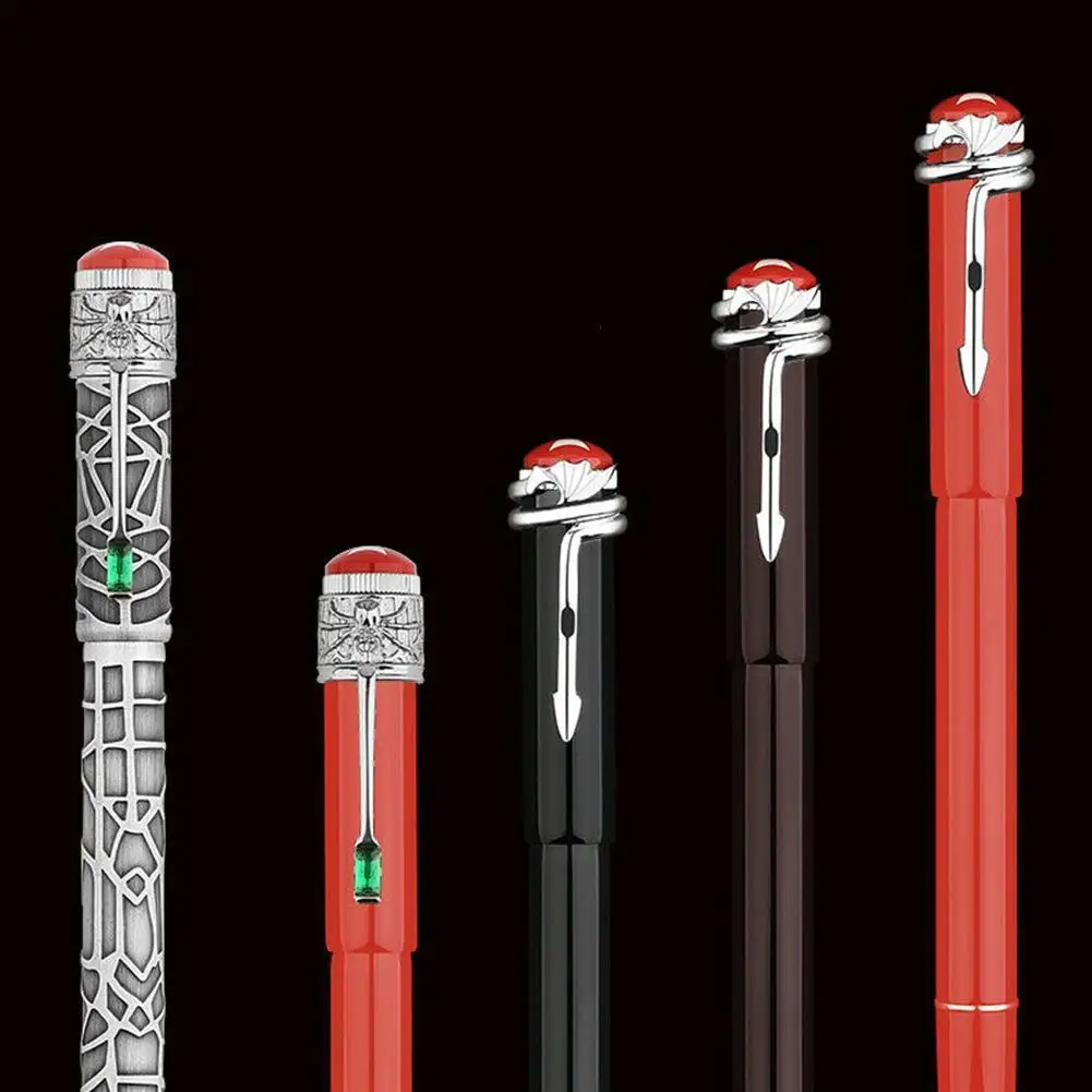 

F9S Metal Fountain Pen Snake / Spider Piston Ink Pen business Gift Office High 0.5mm Nib Writing Thin Supplies Quality Pen L6P1