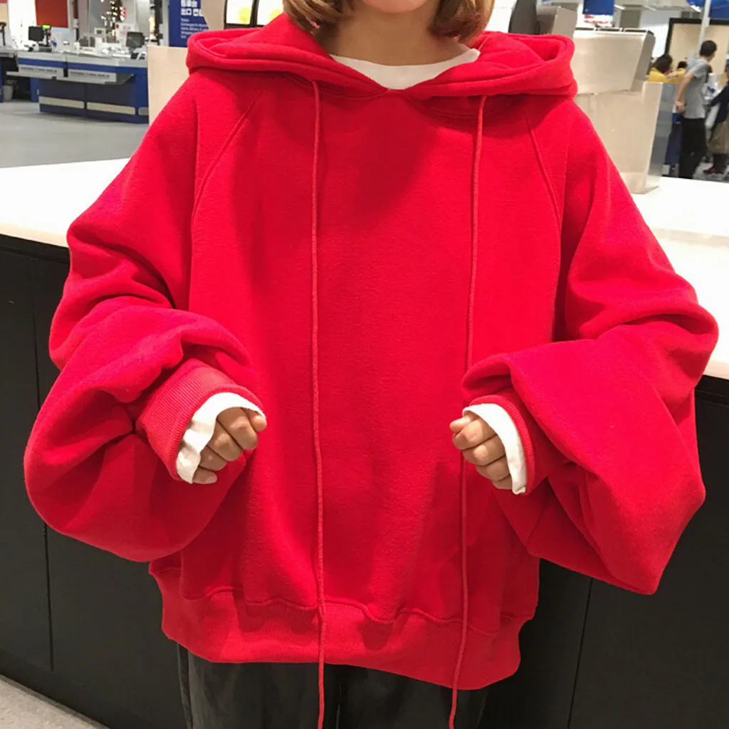 Женская флисовая толстовка с капюшоном зимняя японская мода 2020 женские пуловеры