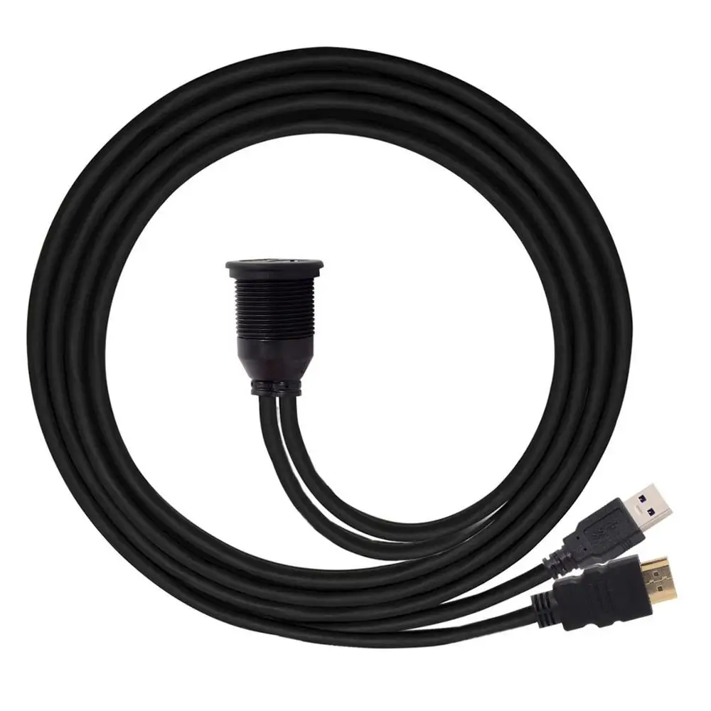 Удлинитель USB 3 0 и HD на HDTV совместимый с AUX водонепроницаемый автомобильный кабель