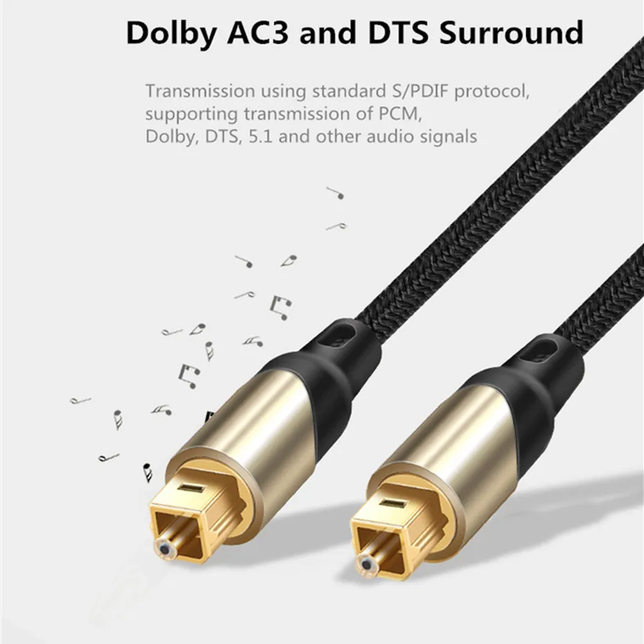 Оптоволоконный кабель Toslink HIFI 5 1 SPDIF аудио-кабель для ТВ-приставки PS4 провод