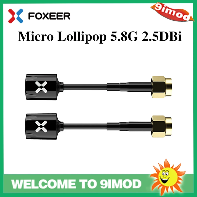 

2pcs Foxeer Micro Lollipop 5.8G 2.5DBi High Gain Omni RHCP FPV Antenna for RC Racing Drone Airplane