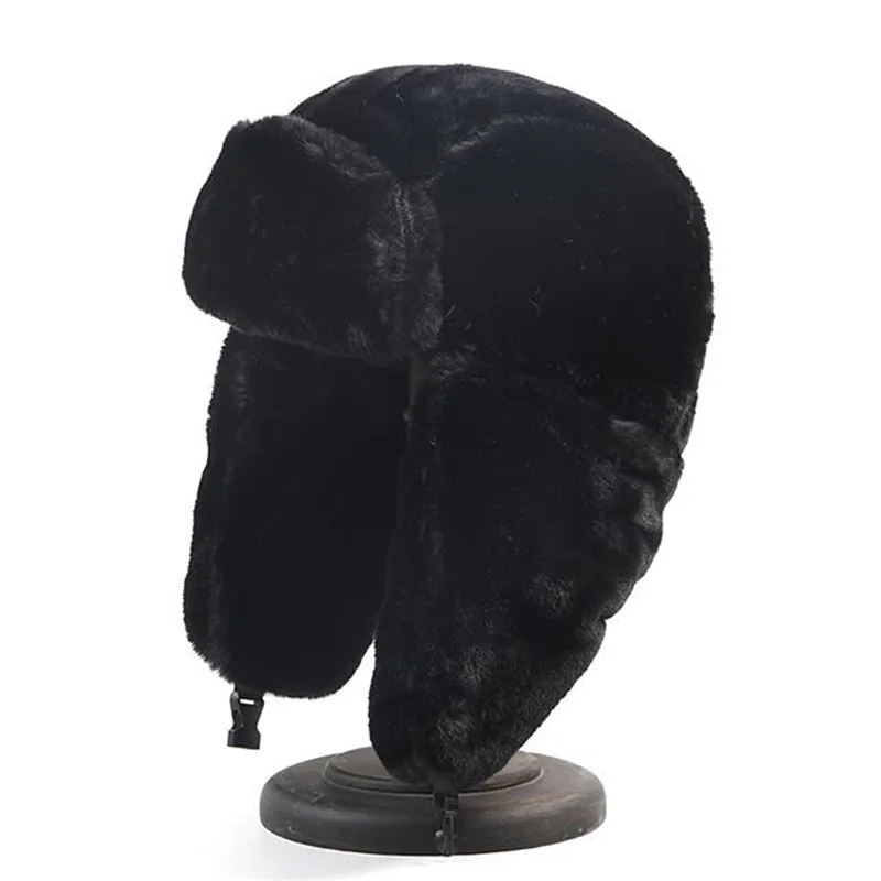 Мужская шапка-бомбер теплая зимняя шапка для мужчин и женщин мужские шапки