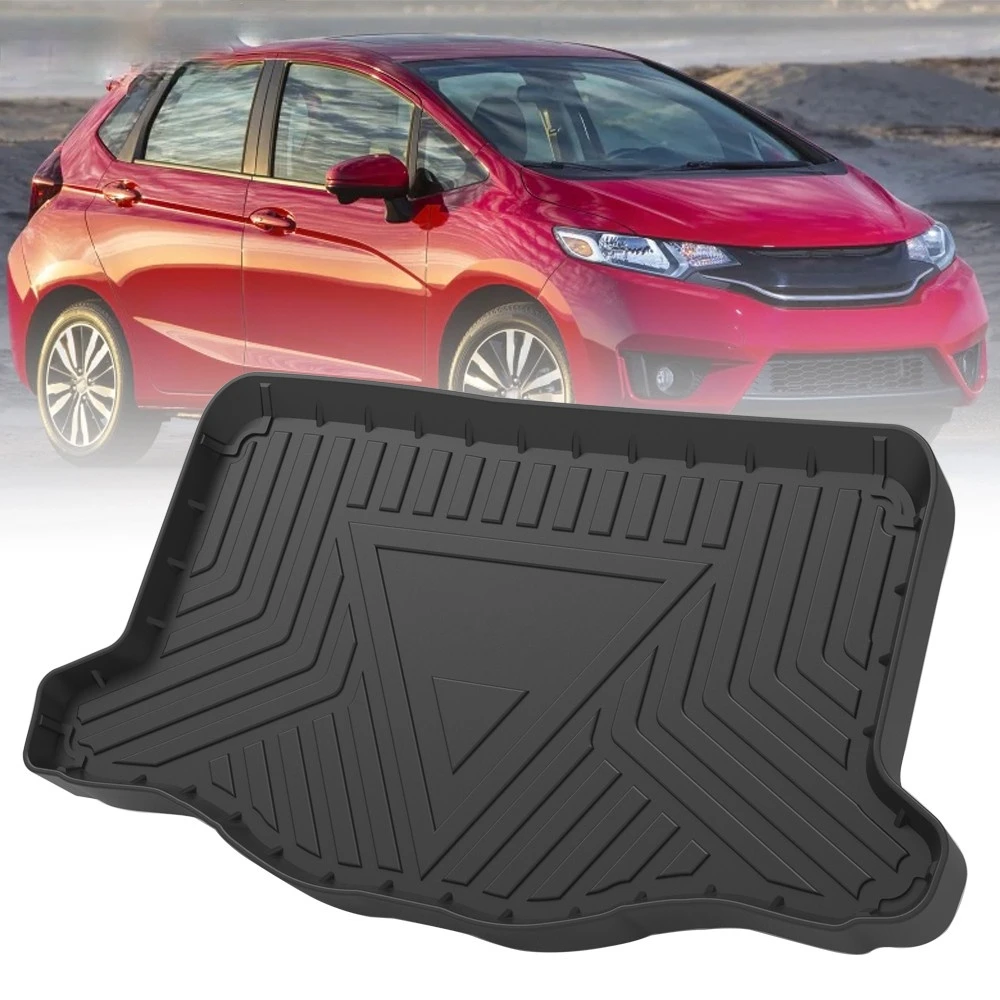 

TPE Trunk Mat For Honda Fit 2014 2015 2016 2017-2020 Car Waterproof Non-Slip Custom Rubber 3D Cargo Liner Accessories