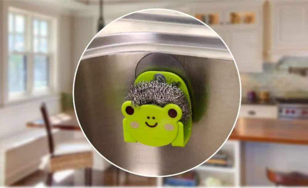 

Kitchen Sponge Duster Cloth Storage Racks Multipurpose Sucking Disc Lovely Cartoon Style Bathroom Sundries Storages Holders