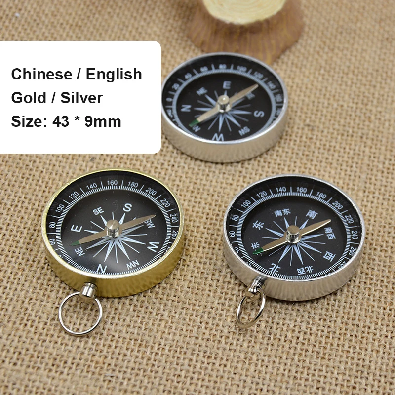 

Portable Mini Precise Compass Practical Guider For Hiking Camping North Navigation Survival Button Design Compass Tool Black